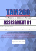 TAM2601 The Teacher as Classroom Manager- Assessment 2 - S1- 2023 Answers