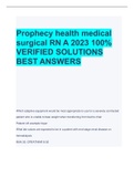 Prophecy health medical  surgical RN A 2023 100&percnt;  VERIFIED SOLUTIONS  BEST ANSWERS