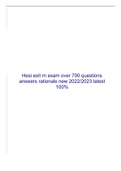 Hesi exit rn exam over 700 questions answers rationale new 2022/2023 latest 100%.