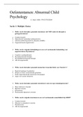 Oefententamen&comma;   Abnormal Child Psychology&comma; ISBN&colon; 9781337624268