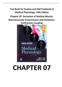 Test Bank for Guyton and Hall Textbook of Medical Physiology, 14th Edition Chapter 07: Excitation of Skeletal Muscle: Neuromuscular Transmission and Excitation–Contraction Coupling