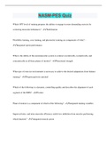 NASM-PES Quiz &vert; 30 Questions with 100&percnt; Correct Answers &vert; Verified &vert; Latest Update