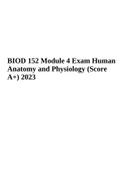 BIOD 152 Module 4 Exam Human Anatomy and Physiology (Score A+) 2023