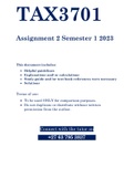 TAX3701 - ASSIGNMENT 2 SOLUTIONS (SEMESTER 01 - 2023)