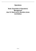 Samenvatting Operations Management (Slack, N., Chambers, S., Johnston R.) V2