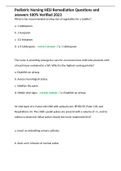 Pediatric Nursing HESI Remediation Questions and answers 100&percnt; Verified 2023