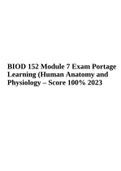 BIOD 152 Module 7 Exam Portage Learning &lpar;Human Anatomy and Physiology &ndash; Score 100&percnt; 2023