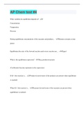 AP Chem test &num;4 &vert; 45 Questions with 100&percnt; Correct Answers &vert; Verified &vert; Latest Update