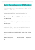 Safety Trained Supervisor STS Test Prep &vert; 100 Questions with 100&percnt; Correct Answers &vert; Verified &vert; Latest Update