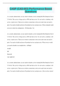 CASP &lpar;CAS-003&rpar; Performance Based Questions &vert; Questions with 100&percnt; Correct Answers &vert; Verified &vert; Latest Update