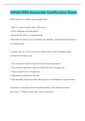 UiPath RPA Associate Certification Exam &vert; 50 Questions with 100&percnt; Correct Answers &vert; Verified &vert; Latest Update