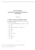 CS 363 Quiz 1 ALGORITHMS ANSWERED PAPER