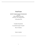 CS 600.233 Computer Systems Final Exam 2023