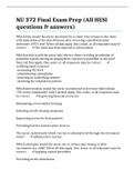 NU 372 Final Exam Prep &lpar;All HESI questions & answers&rpar;