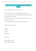 Bundle for NYS Tow Truck Endorsement  Exams Compilation &vert; Verified &vert; Guaranteed Success