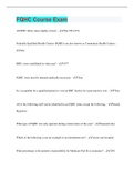FQHC Course Exam &vert; 40 Questions with 100&percnt; Correct Answers &vert; Verified &vert; Latest Update