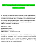 HESI Pharmacology Evolve Exam Questions and Answers 