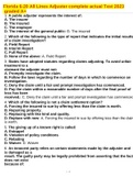 Florida 6-20 All Lines Adjuster complete actual Test 2023 graded A&plus;