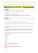 Portage Learning &sol; BIOD 151 FINAL EXAM A&P 1 LATEST