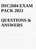DSC2604 EXAM PACK 2023