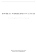 EXIT HESI 2021 PRACTICE QUETION WITH RATIONALS