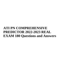 ATI PN COMPREHENSIVE PREDICTOR 2022-2023 REAL EXAM 180 Questions and Answers
