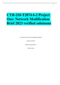 CYB-210-T2874 6-2 Project One: Network Modification Brief 2023 verified solutuons 