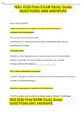 NSG 6330 Final EXAM Study Guide QUESTIONS AND ANSWERS
