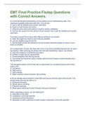 EMT Final Practice Fisdap Questions with Correct Answers&period; 