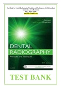 Test Bank for Dental Radiography Principles and Techniques, 5th Edition, Joen Iannucci, Laura Howerton