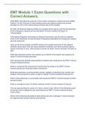 EMT Module 1 Exam Questions with Correct Answers&period; 