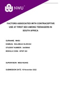 Factors associated with contraceptive use at first sex among teenagers in South Africa