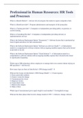 Professional in Human Resources&colon; HR Tools and Processes