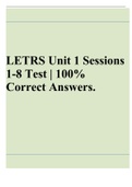 LETRS Unit 1 Sessions 1-8 Test | 100% Correct Answers
