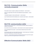 DLC110 - Communication Skills correctly answered