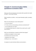 Chapter 5: Communication Skills questions & answers 2023