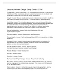 Secure Software Design Study Guide - C706