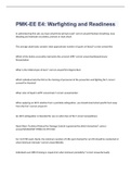 PMK-EE E4&colon; Warfighting and Readiness exam 2023 with 100&percnt; correct answers