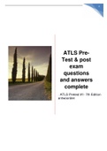 ATLS Pre-Test & post exam questions and answers