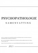 Samenvatting Psychopathologie Toegepaste Psychologie jaar 2
