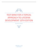 Test Bank for A Topical Approach to Lifespan Development 10th Edition 2024 update By John Santrock.pdf