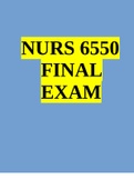 NURS 6550 Final Exam