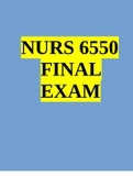 NURS 6550 Final Exam