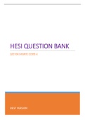 HESI QUESTION BANK - QUESTION & ANSWERS &lpar;SCORED A&rpar; UPDATED VERSION