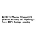 BIOD 152 Module 2 Exam 2023 (Human Anatomy and Physiology) Score 100% Portage Learning
