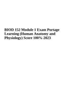 BIOD 152 Module 1 Exam Portage Learning (Human Anatomy and Physiology) Score 100% 2023
