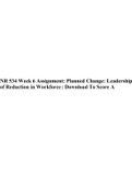 NR 534 Week 6 Assignment&colon; Planned Change&colon; Leadership of Reduction in Workforce &vert; Download To Score A&period;