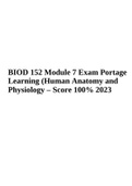 BIOD 152 Module 7 Exam Portage Learning (Human Anatomy and Physiology – Score 100% 2023