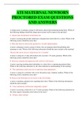 ATI MATERNAL NEWBORN PROCTORED EXAM QUESTIONS AND ANSWERS