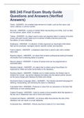 BIS 245 Final Exam Study Guide Questions and Answers &lpar;Verified Answers&rpar;
